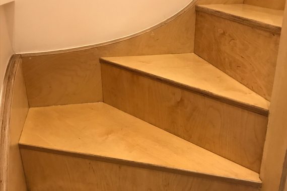 birch plywood interior stairs